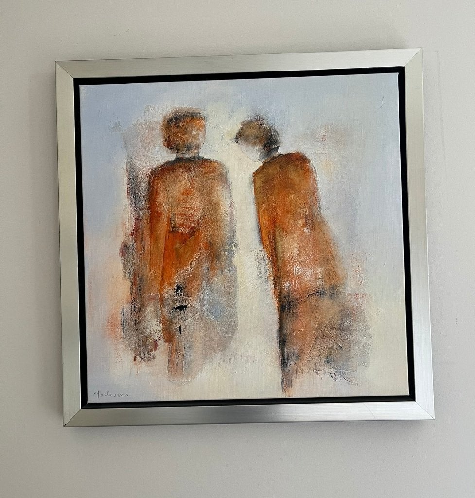 Schilderij 'Two of a kind' van Paula Evers, 60x60cm, Antiek en Kunst, Ophalen