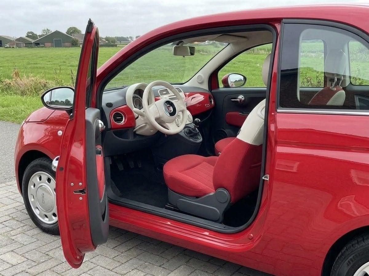 Fiat 500 1.2 C 2010 Rood, Auto's, Fiat, Voorwielaandrijving, 1242 cc, 4 cilinders, 840 kg
