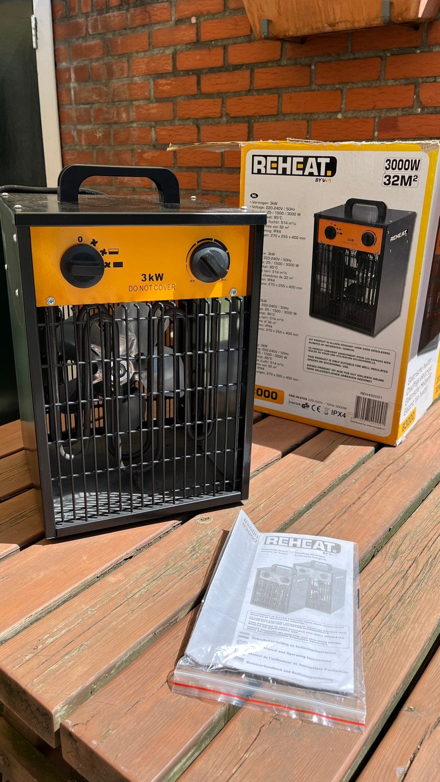 Reheat elektrische heater 3kW zo goed als nieuw, Ophalen of Verzenden, Zo goed als nieuw, 800 watt of meer, Kachel