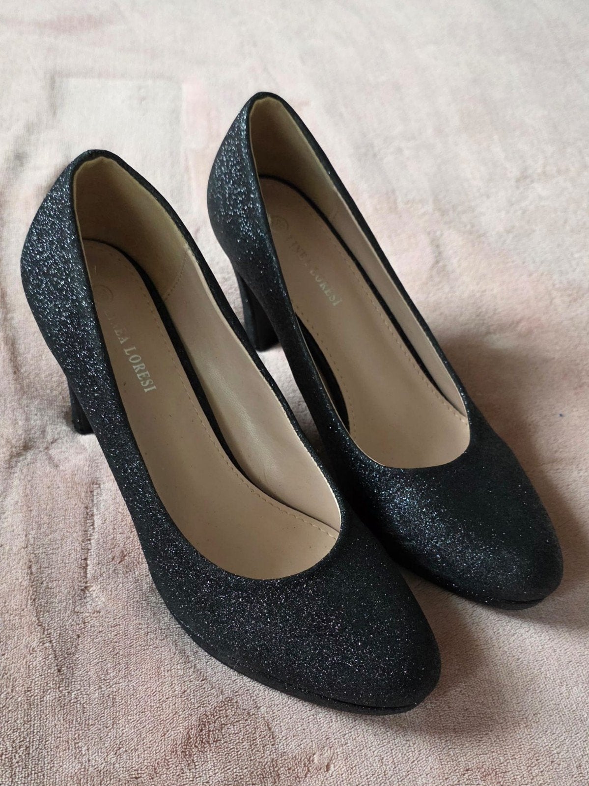 zwarte glitter hakken, Ophalen, Pumps, Zwart, Nieuw