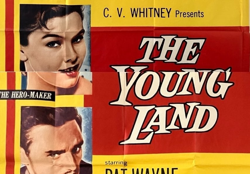 The Young Land (1959) - Western - Originele filmposter, Verzenden, Zo goed als nieuw, A1 t/m A3, Film en Tv