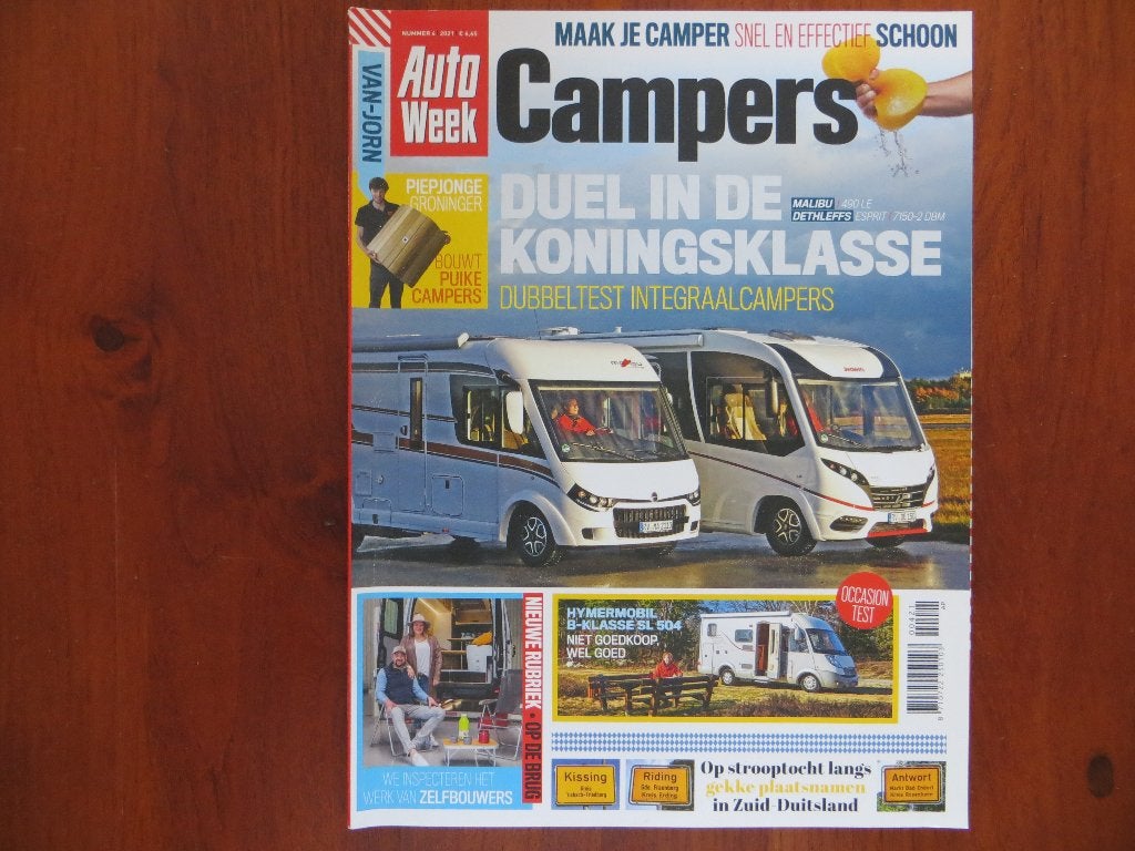 Autoweek Campers 4 2021 Malibu 490 LE, Dethleffs Esprit 7150, Ophalen of Verzenden, Nieuw, Overige merken
