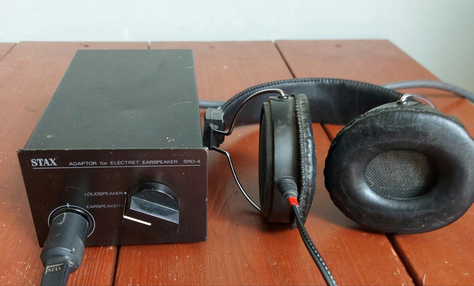 Stax SR 30 Electrostatische hoofdtelefoon met Stax SRD 4 ada, Overige merken, Gebruikt, On-ear, Ophalen of Verzenden