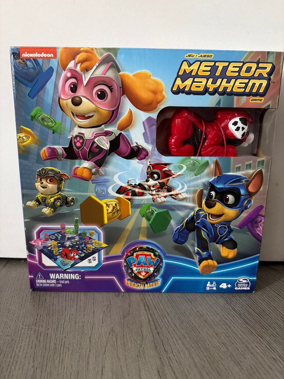 Paw Patrol Mighty Movie Meteor Mayhem Bordspel - Nieuw, Drie of vier spelers, Ophalen of Verzenden, Nieuw