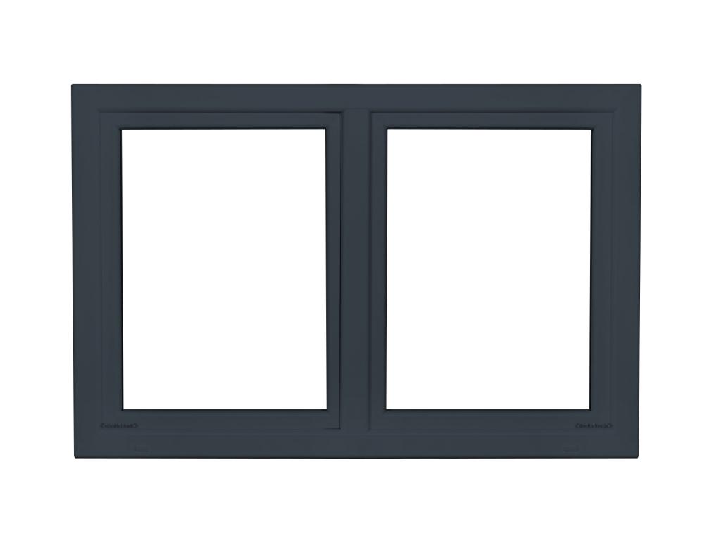 kunststof draaikiep draaikiep b200 x h110 RAL 7016 / 9016, Niet ingevuld, Kunststof, Raamkozijn, Niet ingevuld