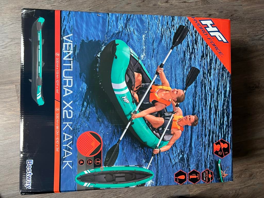 Nieuwe Bestway Hydro-Force Ventura X2 Kajak - 2-persoons, Ophalen of Verzenden, Nieuw