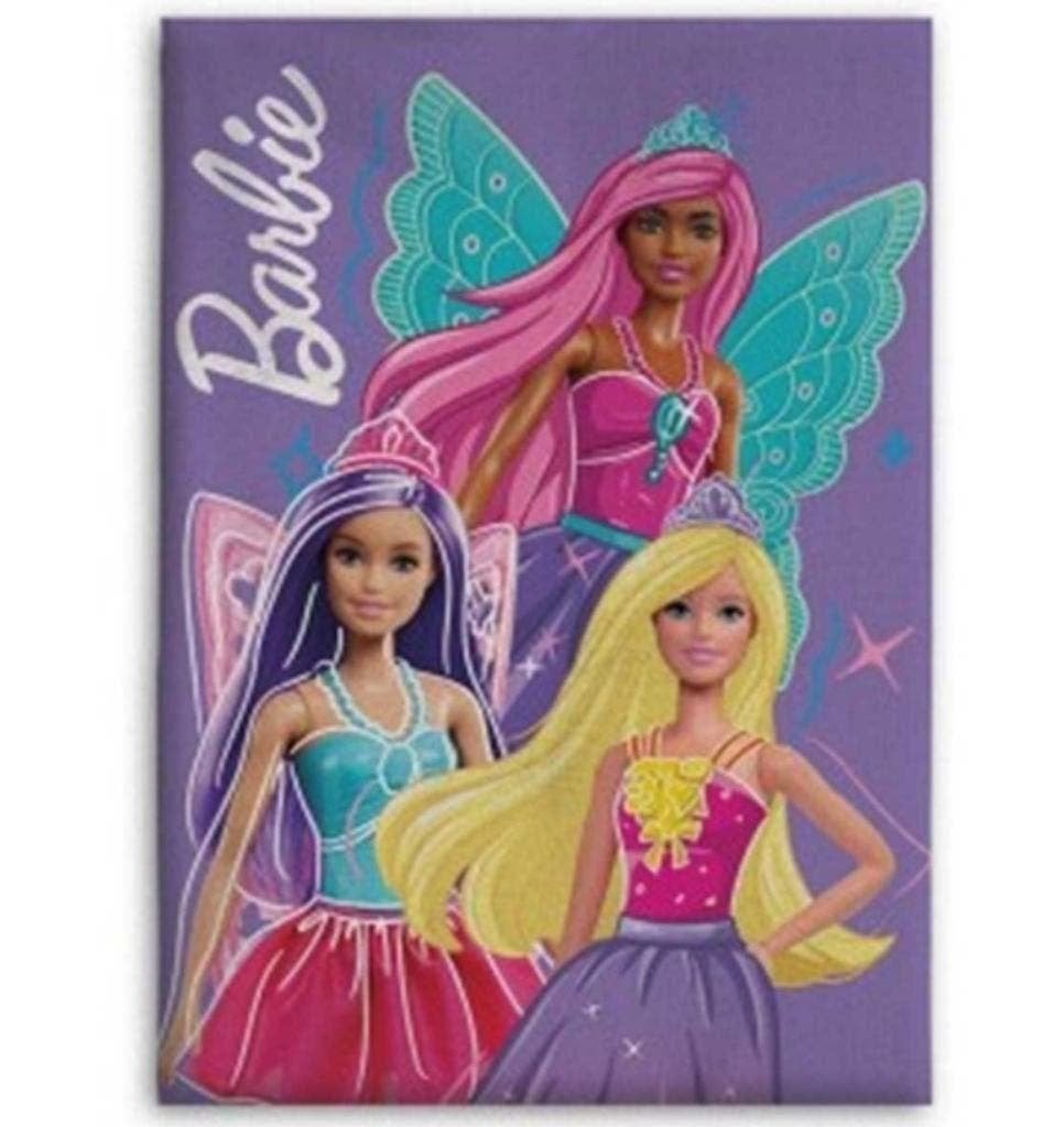 Barbie Fleece Deken / Fleecedeken, Meisje, Paars, Nieuw, Ophalen of Verzenden