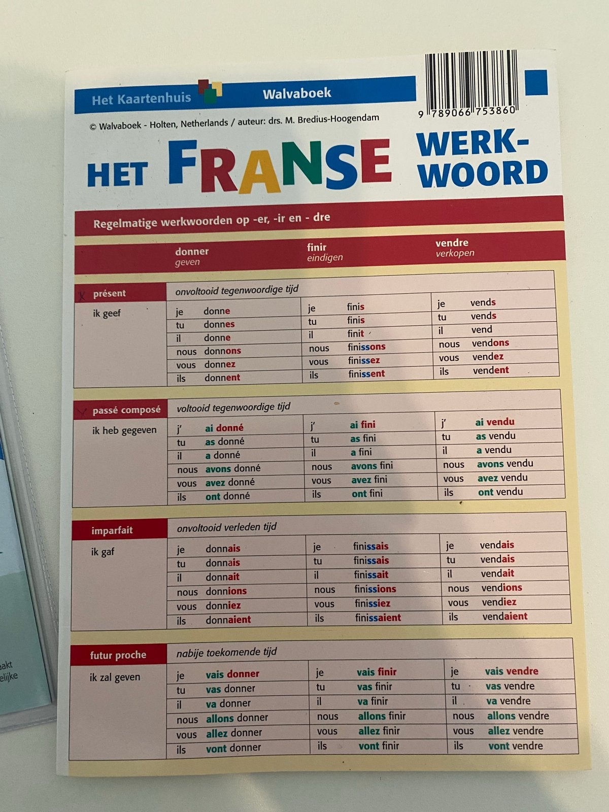 Franse Grammatica en Werkwoord Overzicht - Walvaboek, Boeken, Ophalen, Zo goed als nieuw, Non-fictie