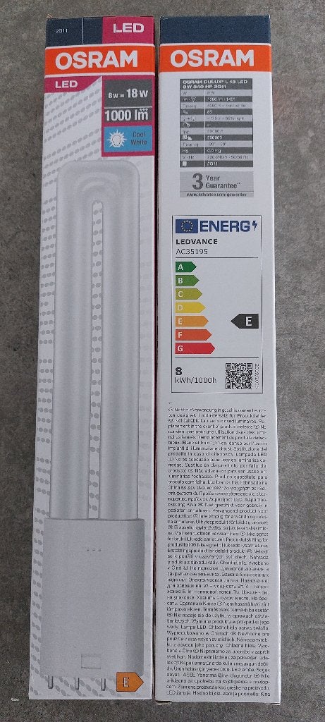 Osram Dulux L 18 LED, Led-lamp, Minder dan 30 watt, Nieuw, Bipin of Steekvoet