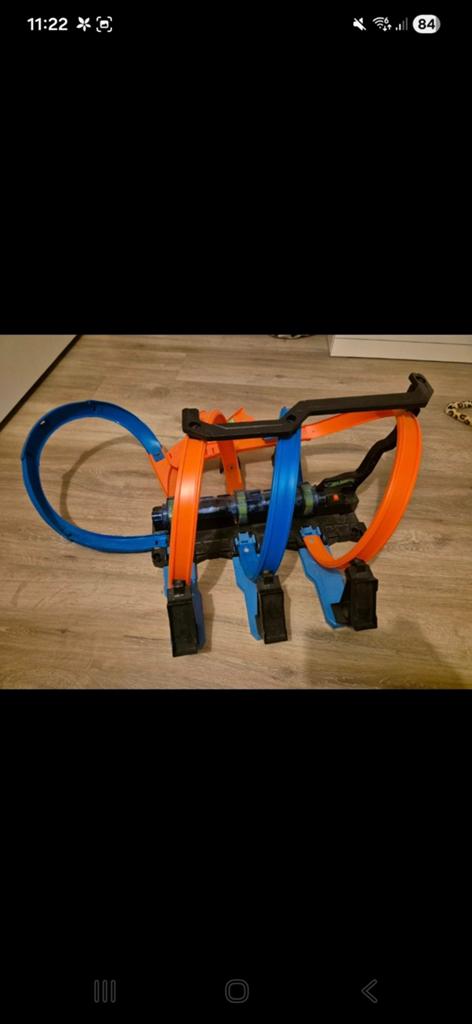 Hot Wheels Racebaan met Loopings en Lanceerder, Ophalen of Verzenden, Racebaan, Hot Wheels, Met looping
