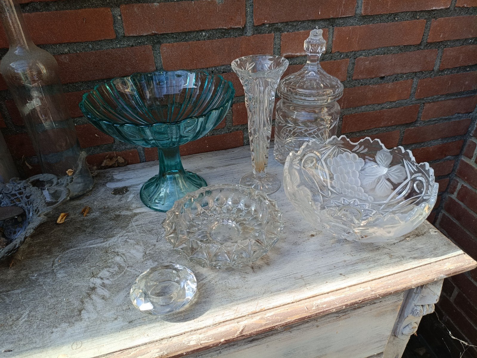 Diverse glazen decoratie set - Vintage stijl, Ophalen