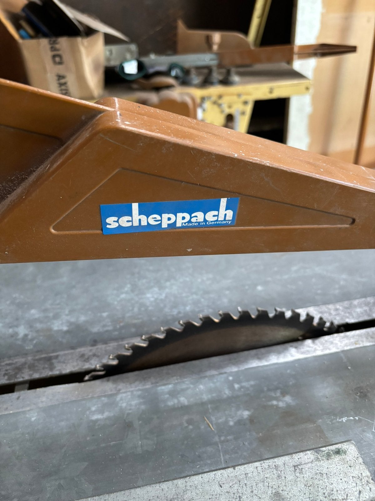 Scheppach zaagmachine, Ophalen, Cirkelzaag, 70 mm of meer, Zo goed als nieuw