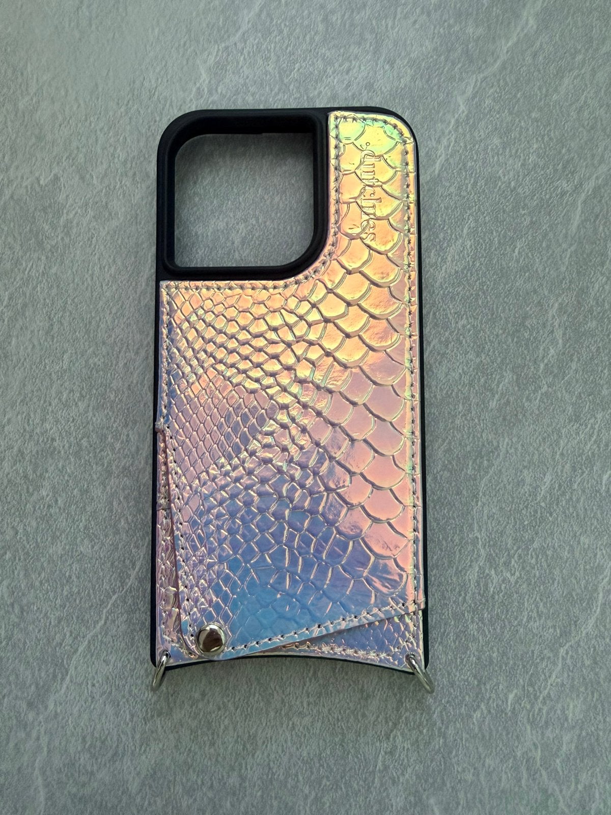 Iphone 15 pro hoesje nieuwstaat merk Dutchies met pashouder, Pasjeshouder, Dutchies, Frontje of Cover, Ophalen of Verzenden
