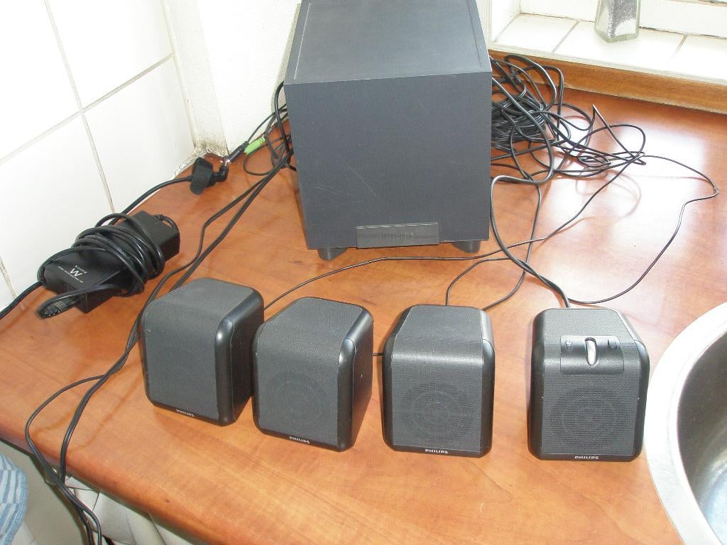 Philips A2.510 Speakerset, Ophalen of Verzenden, Gebruikt, Audiokanaal 4.1, Philips
