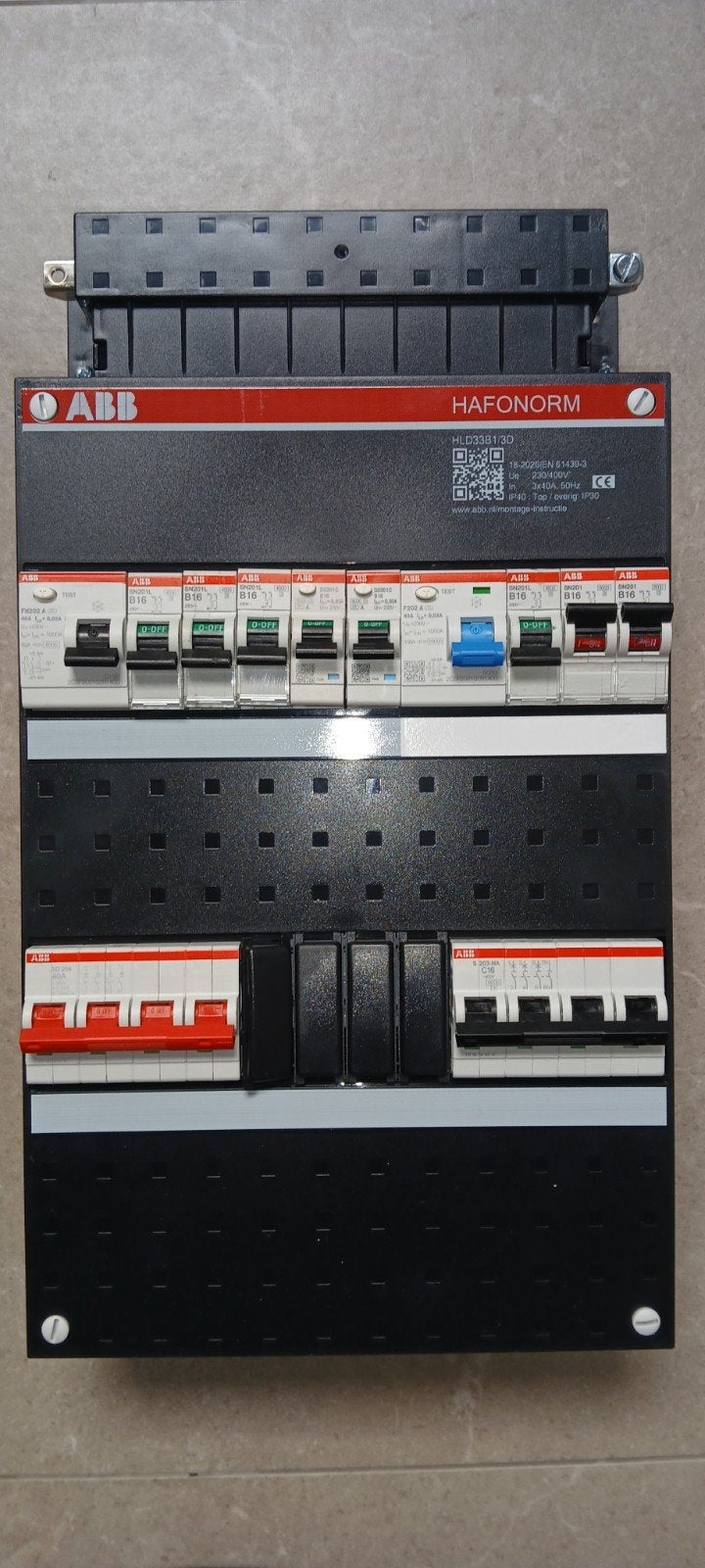 ABB Hafonorm Groepenkast 3-fase 40A, Ophalen of Verzenden, Zo goed als nieuw, ABB, Groepenkast
