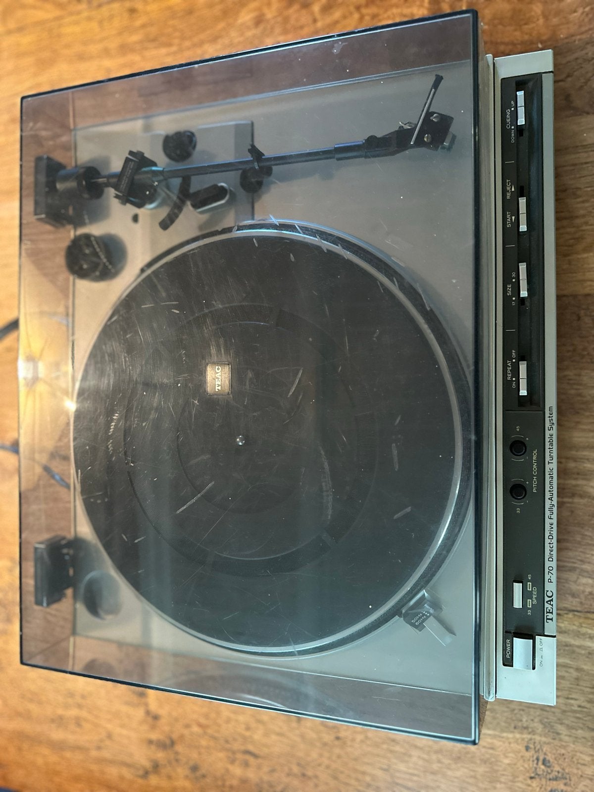TEAC P-70 Direct-Drive Volautomatische Platenspeler, Overige merken, Gebruikt, Pitch-regelaar, Ophalen of Verzenden