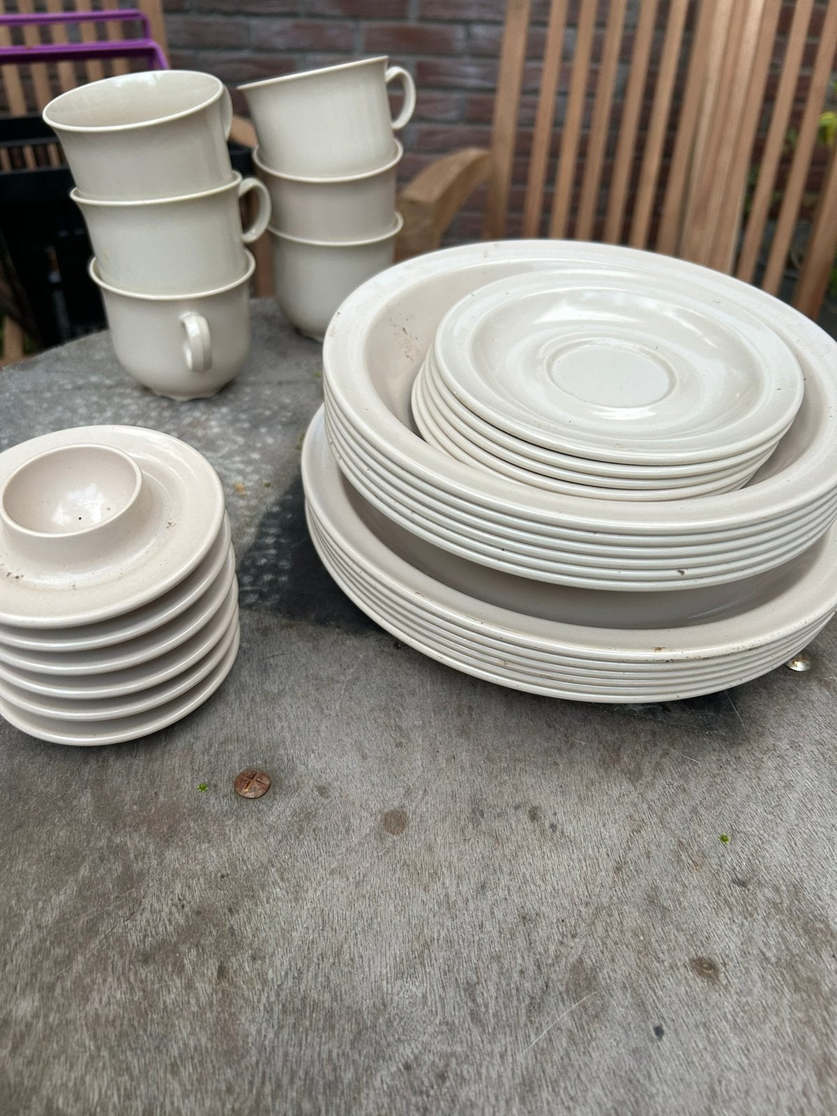 Camping servies zes stuks elk (melamine), Ophalen of Verzenden, Zo goed als nieuw