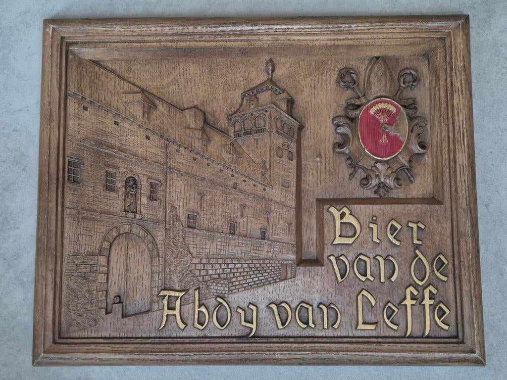 Bier reclame Bier van de abdij van Leffe, Ophalen of Verzenden, Reclamebord