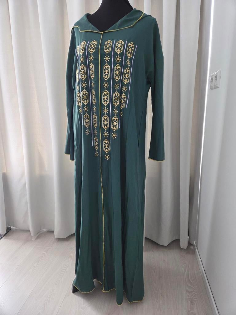 Nieuwe Marokkaanse Jelaba Groen Tarz ( kaftan, takchita), Ophalen of Verzenden, Nieuw, Groen