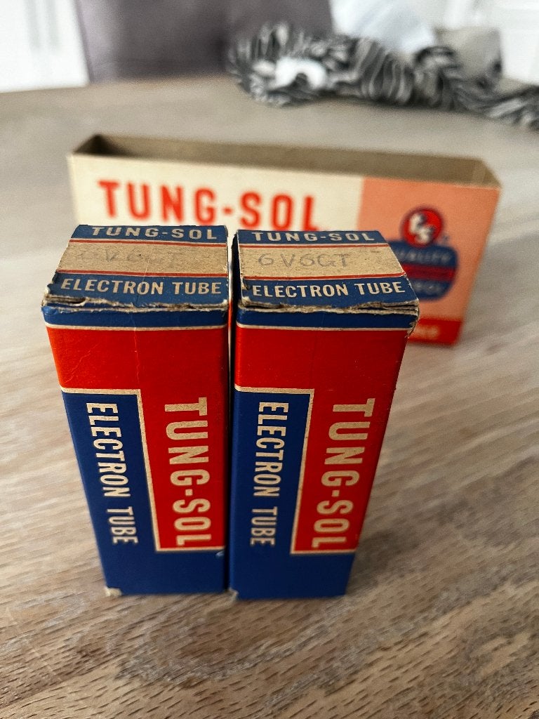 6V6 Tung-sol matched pair nos, Ophalen of Verzenden, Buis of Buizen