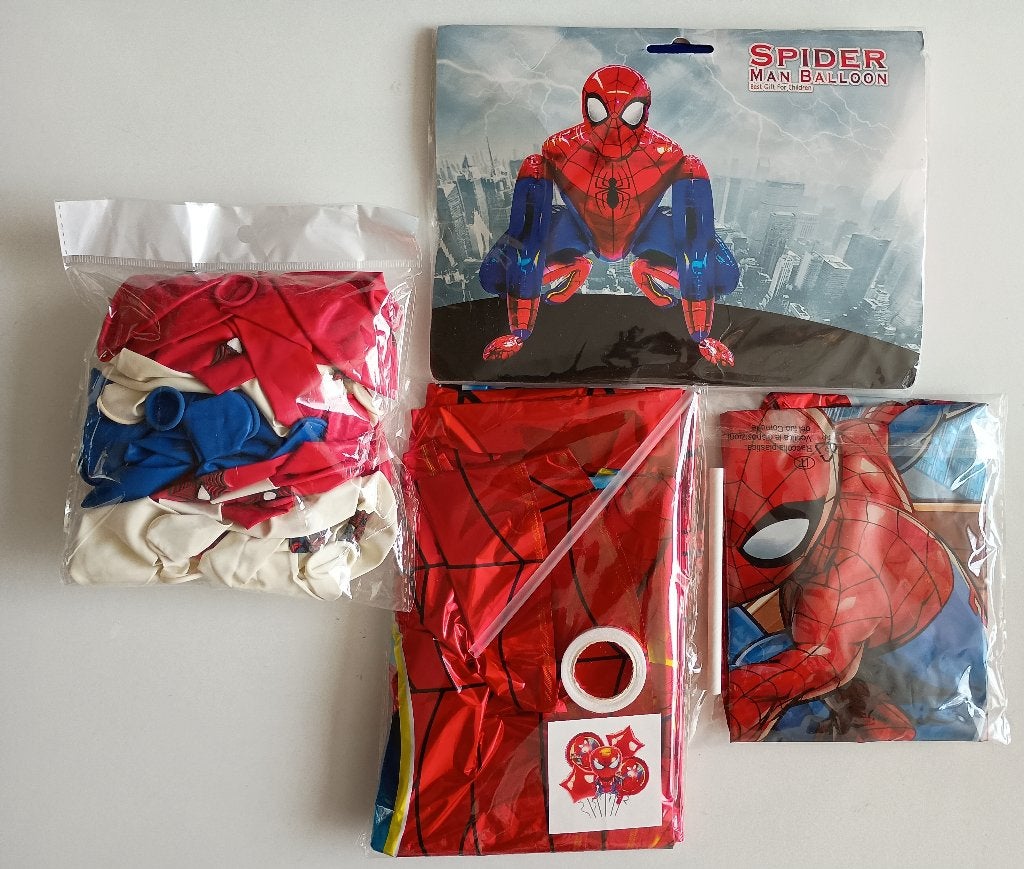 Marvel spiderman ballonen en servetjes, Ophalen of Verzenden, Nieuw, Versiering, Verjaardag