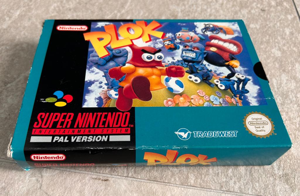 Nintendo Snes Plok in doos, Spelcomputers en Games, Games | Nintendo Super NES, 1 speler, Ophalen of Verzenden, Gebruikt, Vanaf 3 jaar