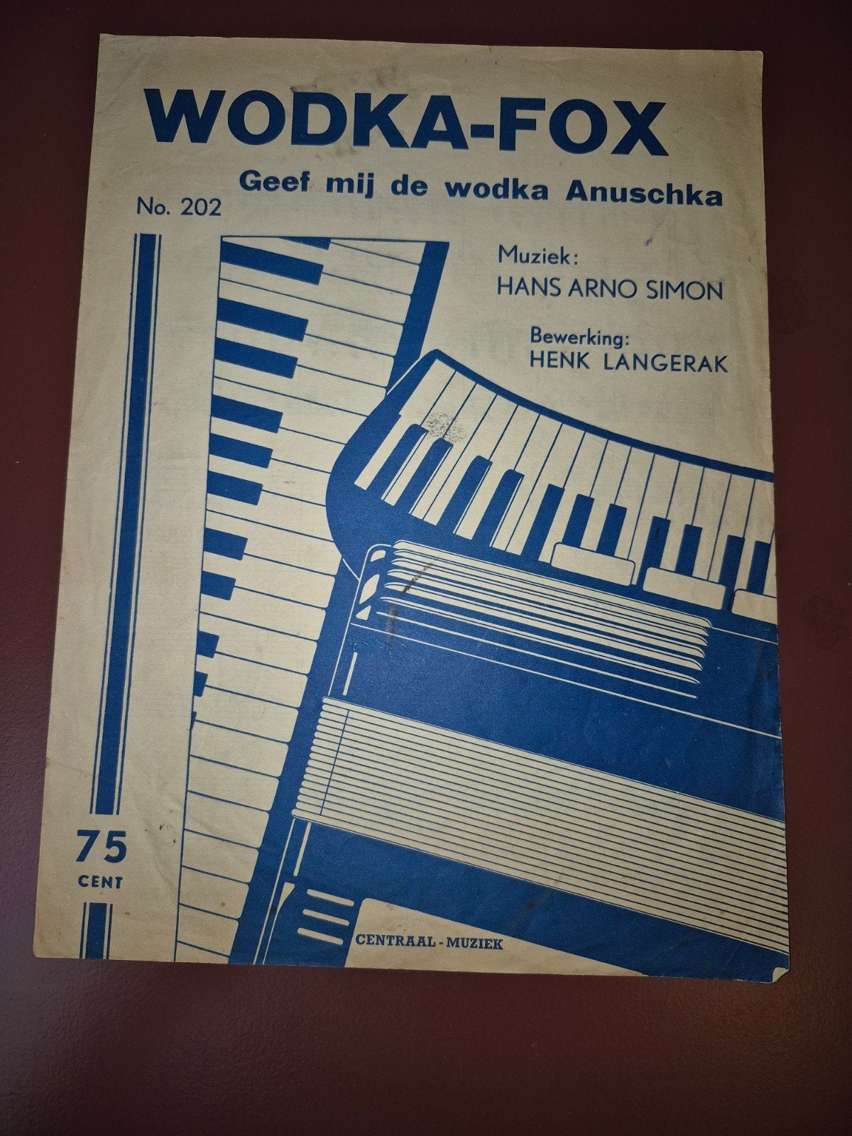 Wodka-Fox: Geef mij de wodka Anuschka - Bladmuziek, Gebruikt, Accordeon, Ophalen of Verzenden, Thema