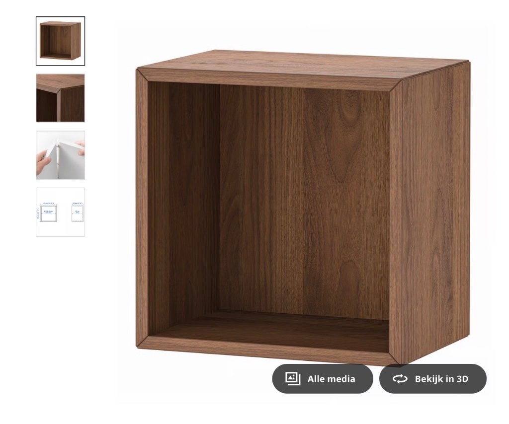 4x IKEA EKET opbergkubus met glazen deurtjes, Ophalen, Minder dan 50 cm, Modern, Scandinavisch, Glas