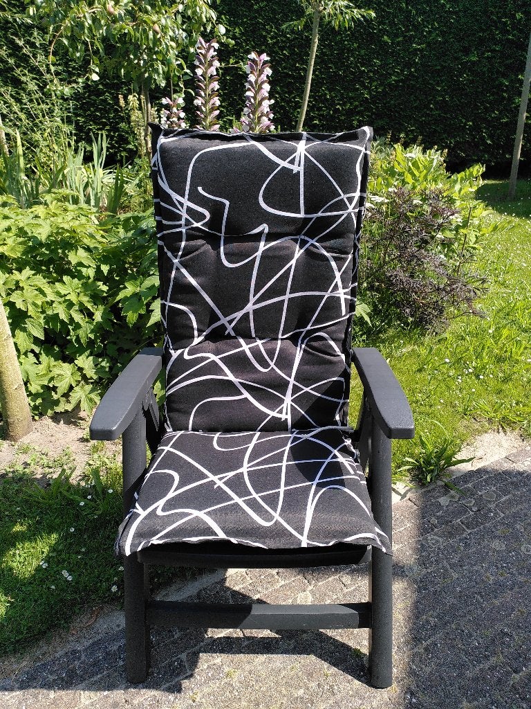 4 kussens voor tuinstoelen, Ophalen, Zo goed als nieuw, Overige materialen, Stapelbaar