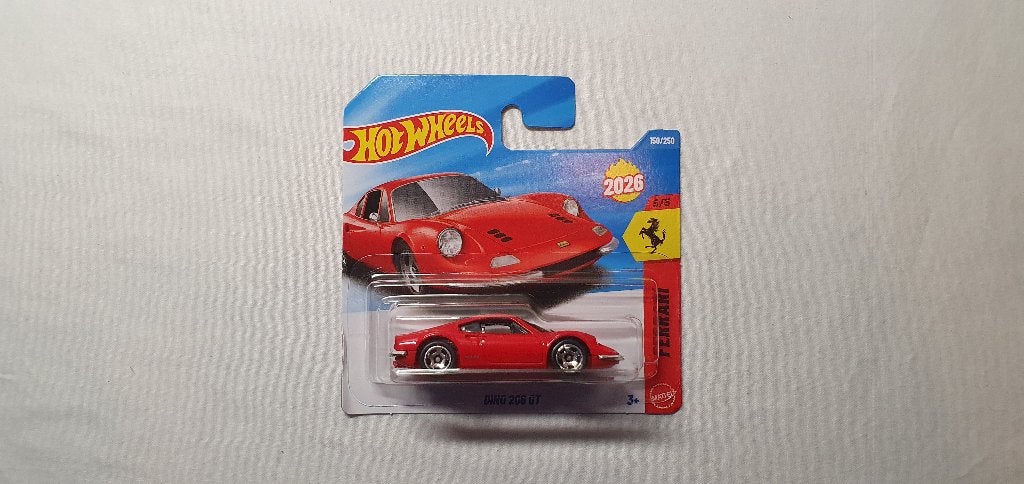 Hot Wheels Ferrari Dino 206 GT, Ophalen of Verzenden, Nieuw, Auto