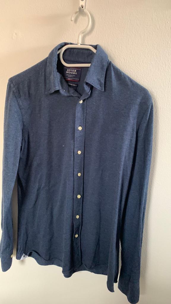 Overhemd Riverwoods Slimfit Maat S, Ophalen of Verzenden, Zo goed als nieuw, Blauw
