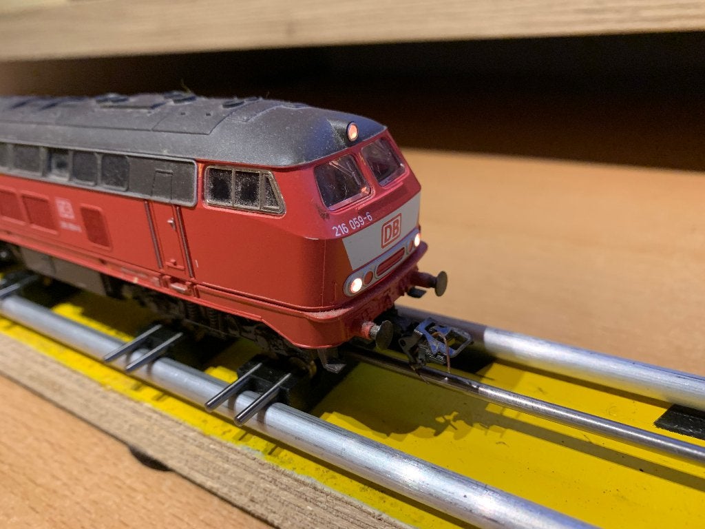 Märklin 33743 H0 Diesellocomotief BR216 van de DB, Wisselstroom, Gebruikt, Locomotief, Ophalen of Verzenden