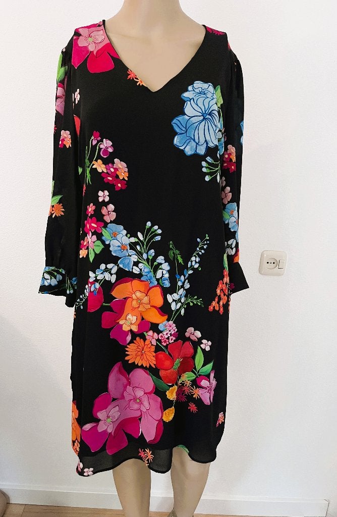 heerlijk gevoerd jurkje van Atmos Fasion maat 40/42, Kleding | Dames, Maat 38/40 (M), Meerkleurig, Atmos fasion, Ophalen of Verzenden