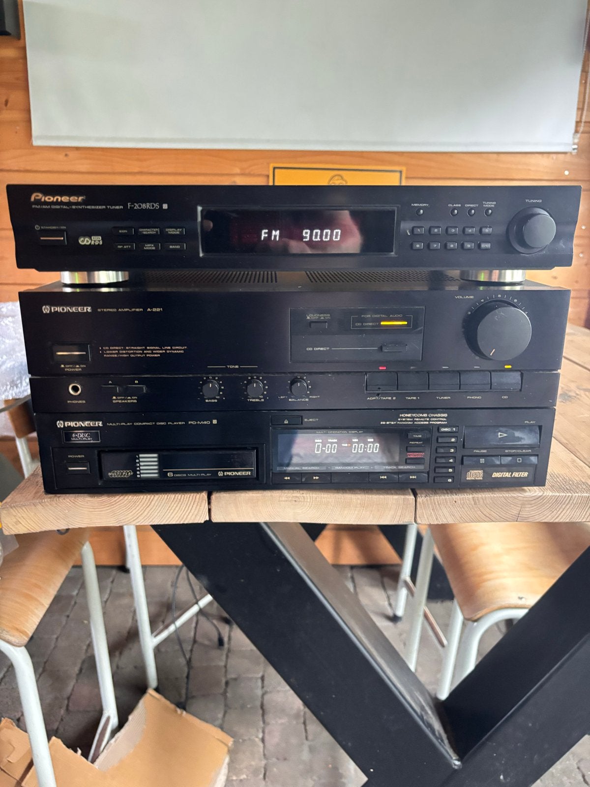 Pioneer Hifi Set: Versterker, Tuner, 6-CD Wisselaar, Gebruikt, Pioneer, Cd-speler, Losse componenten