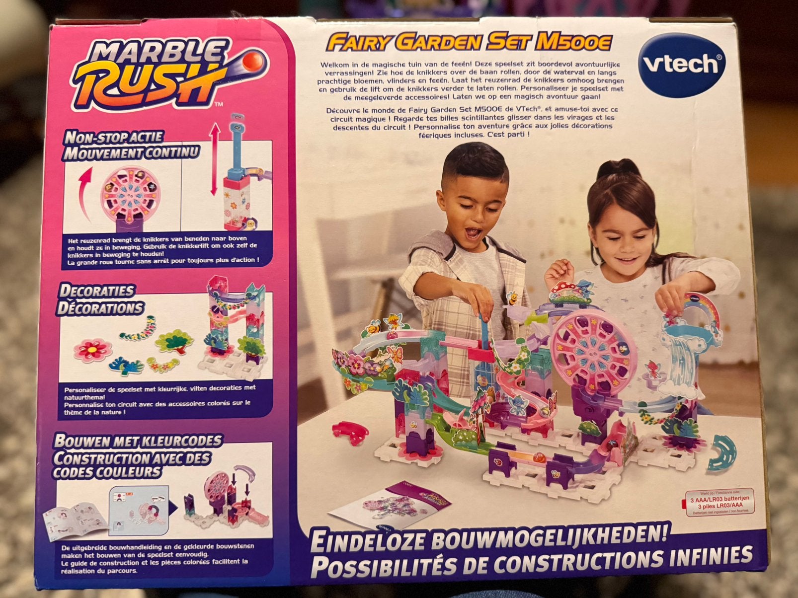 Vtech marble rush knikkerbaan fairy garden zgan, Ophalen of Verzenden, Zo goed als nieuw