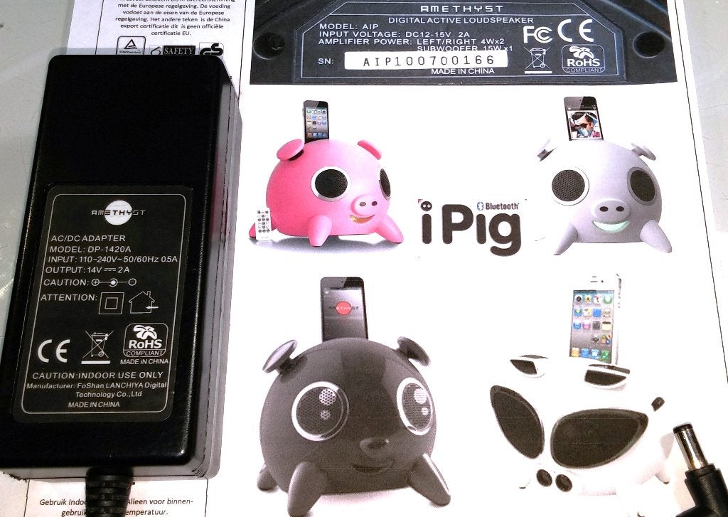 FoShan AMETHYST 14V 2A 28W Adapter DP-1420A iPig iPup iPod, Ophalen of Verzenden, Refurbished