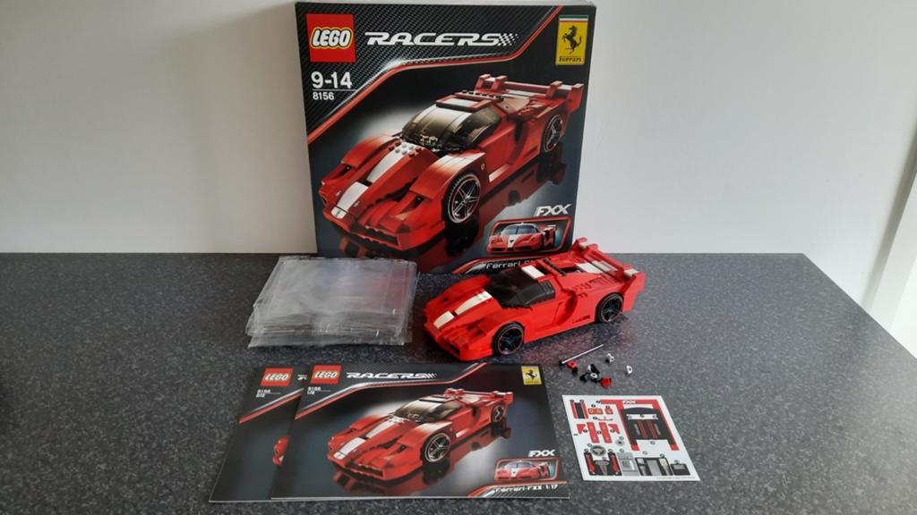 Lego Racers 8156 Ferrari FXX 1:17 (incl. doos en stickers), Lego, Compleet, Ophalen of Verzenden, Zo goed als nieuw