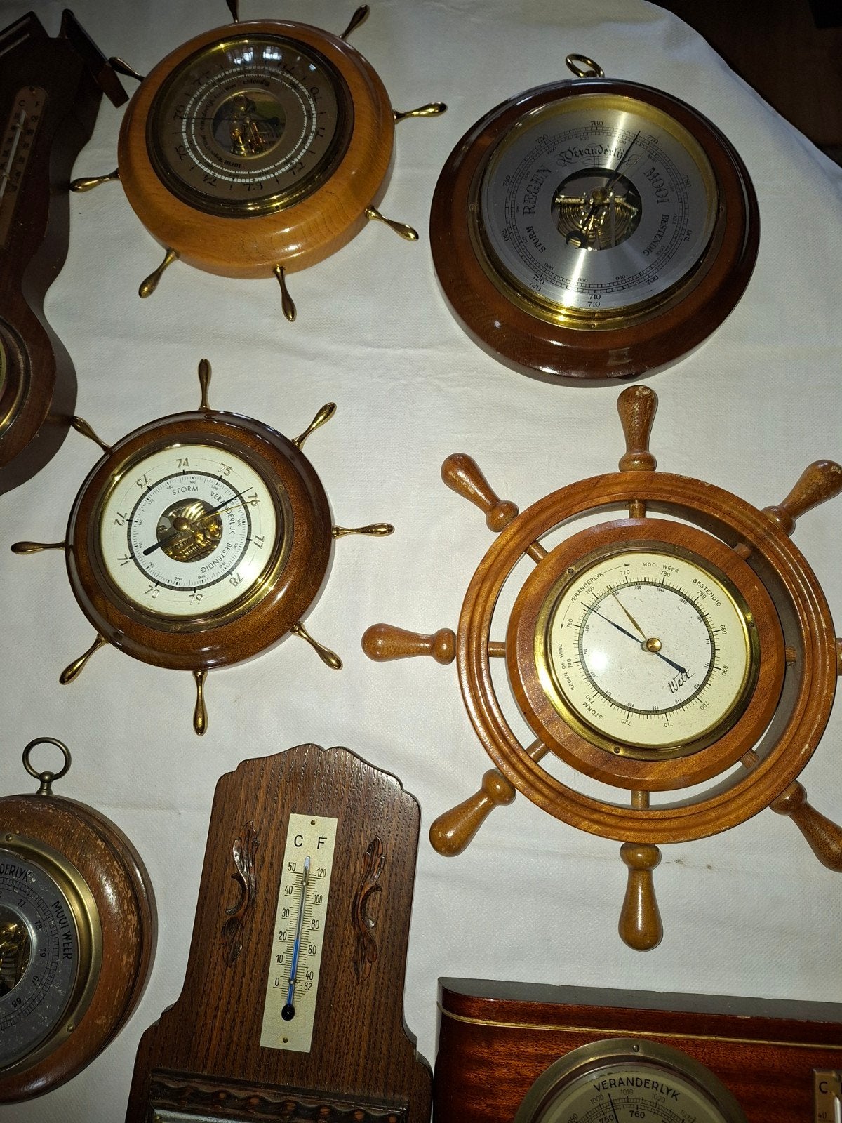 Grote collectie antieke barometers en weerstations, Ophalen, Gebruikt, Weerstation