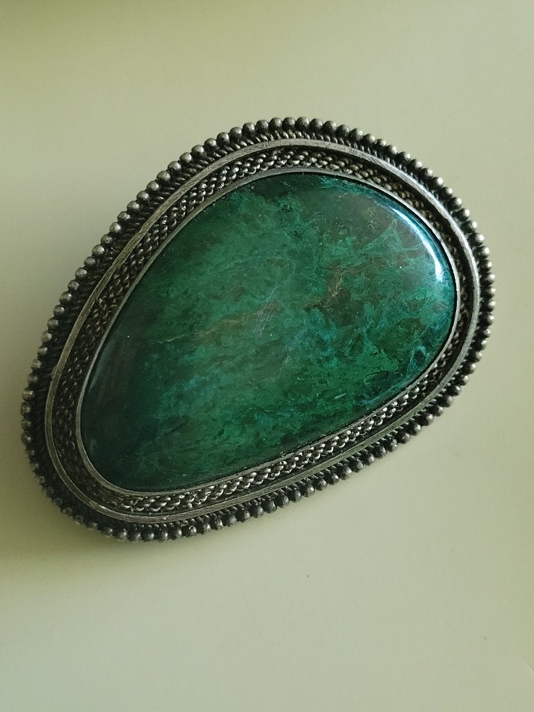 Broche 930 Sterling Silver Israel Modernist AZORIT Pin, Ophalen of Verzenden, Zo goed als nieuw, Zilver, Zilver