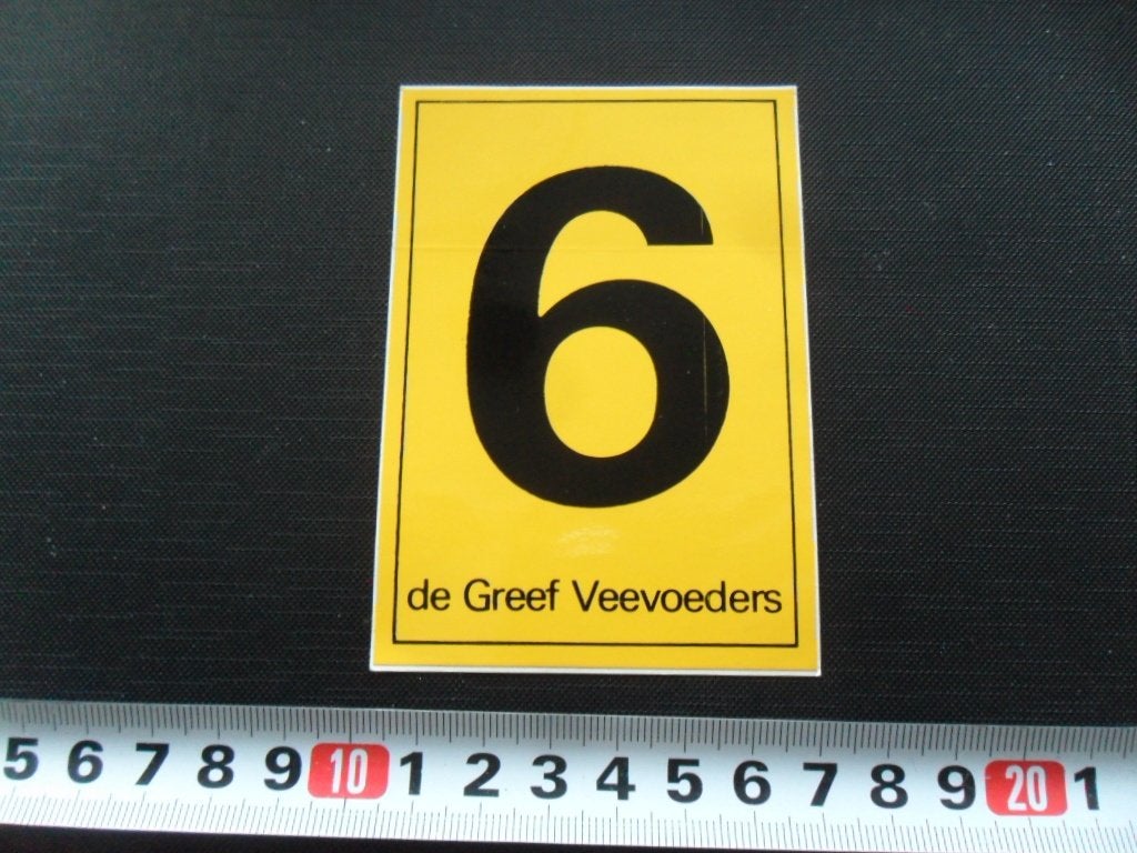 sticker #6 de greef veevoeders *, Ophalen of Verzenden, Zo goed als nieuw