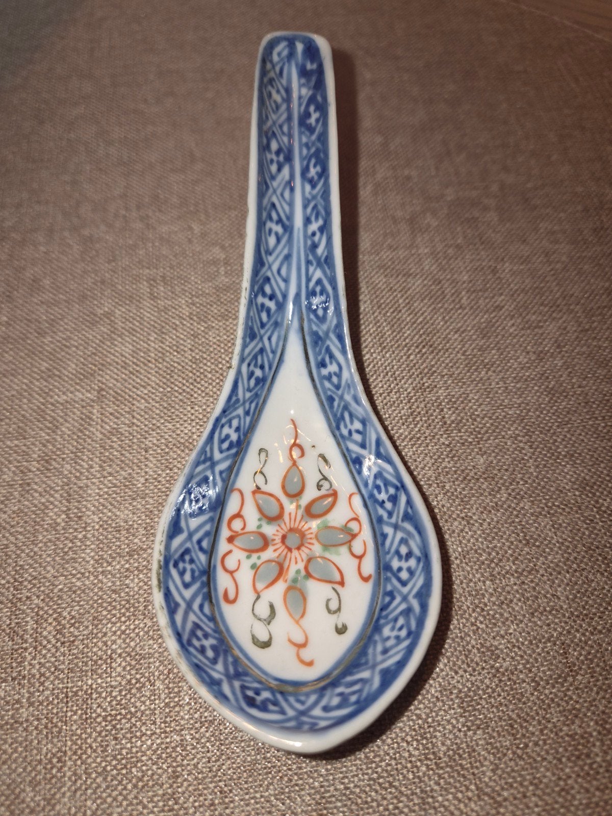 Antieke Chinese Porseleinen Lepel - Handgeschilderd, Ophalen of Verzenden
