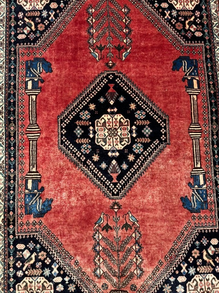 Perzische Afshar Tapijt ( Persian carpet ) 155 x 105 cm, Gebruikt, Wol, Ophalen of Verzenden, NA