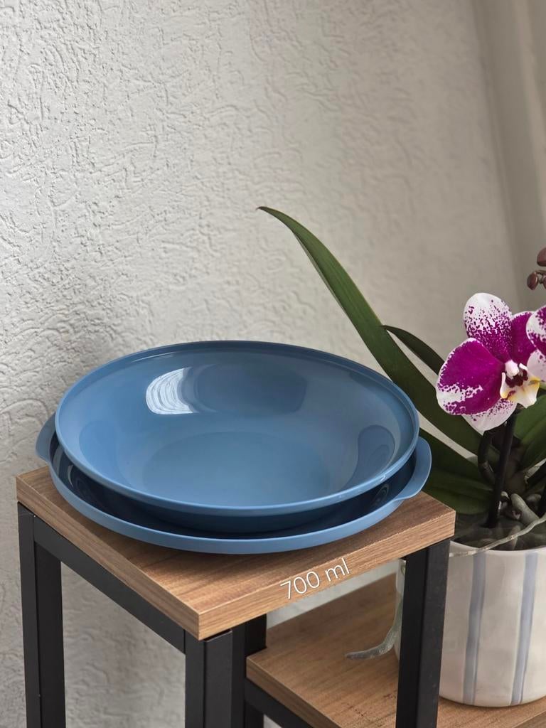Tupperware Aloha Bord met deksel 700 ml, Huis en Inrichting, Keuken | Tupperware, Ophalen of Verzenden, Nieuw, Blauw, Overige typen