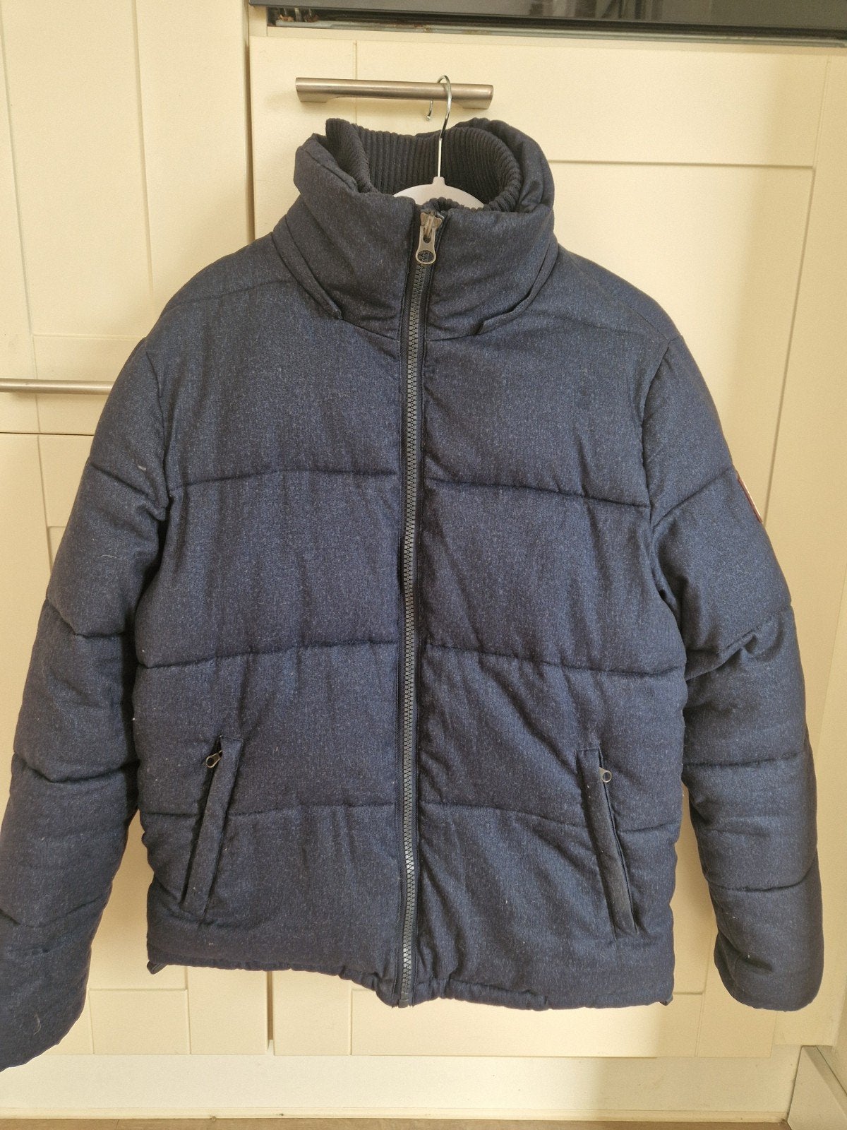 Superdry Scuba Micro Pufferjack - Maat XL, Blauw, Maat 56/58 (XL), Ophalen of Verzenden, Gedragen