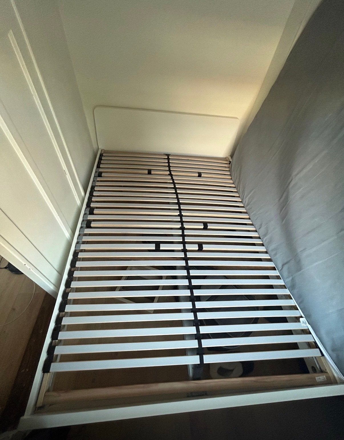 IKEA Malm bed 200x140cm met lattenbodem, Ophalen, Gebruikt, Wit, Tweepersoons