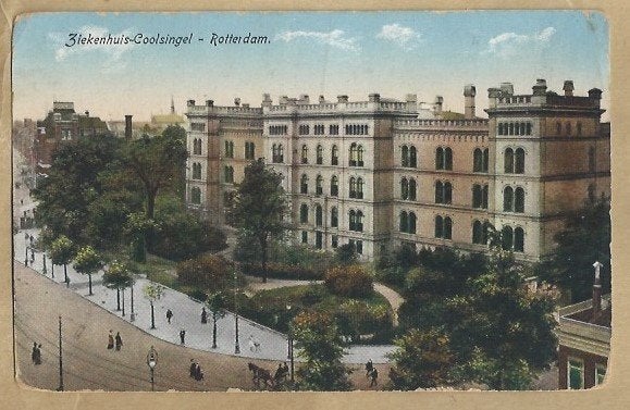 Ansichtkaart Ziekenhuis Coolsingel - Rotterdam, Verzamelen, Ophalen of Verzenden, Voor 1920, Ongelopen, Zuid-Holland