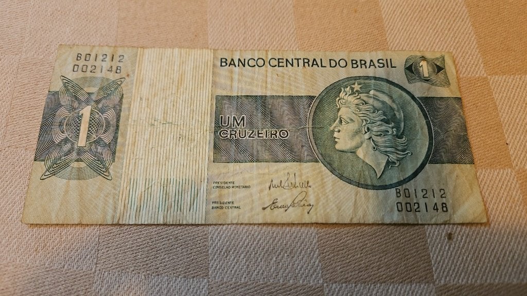 bank biljet Brazilie Um Cruzeiro Banco Central Do Brasil, Ophalen of Verzenden, Zuid-Amerika, Los biljet