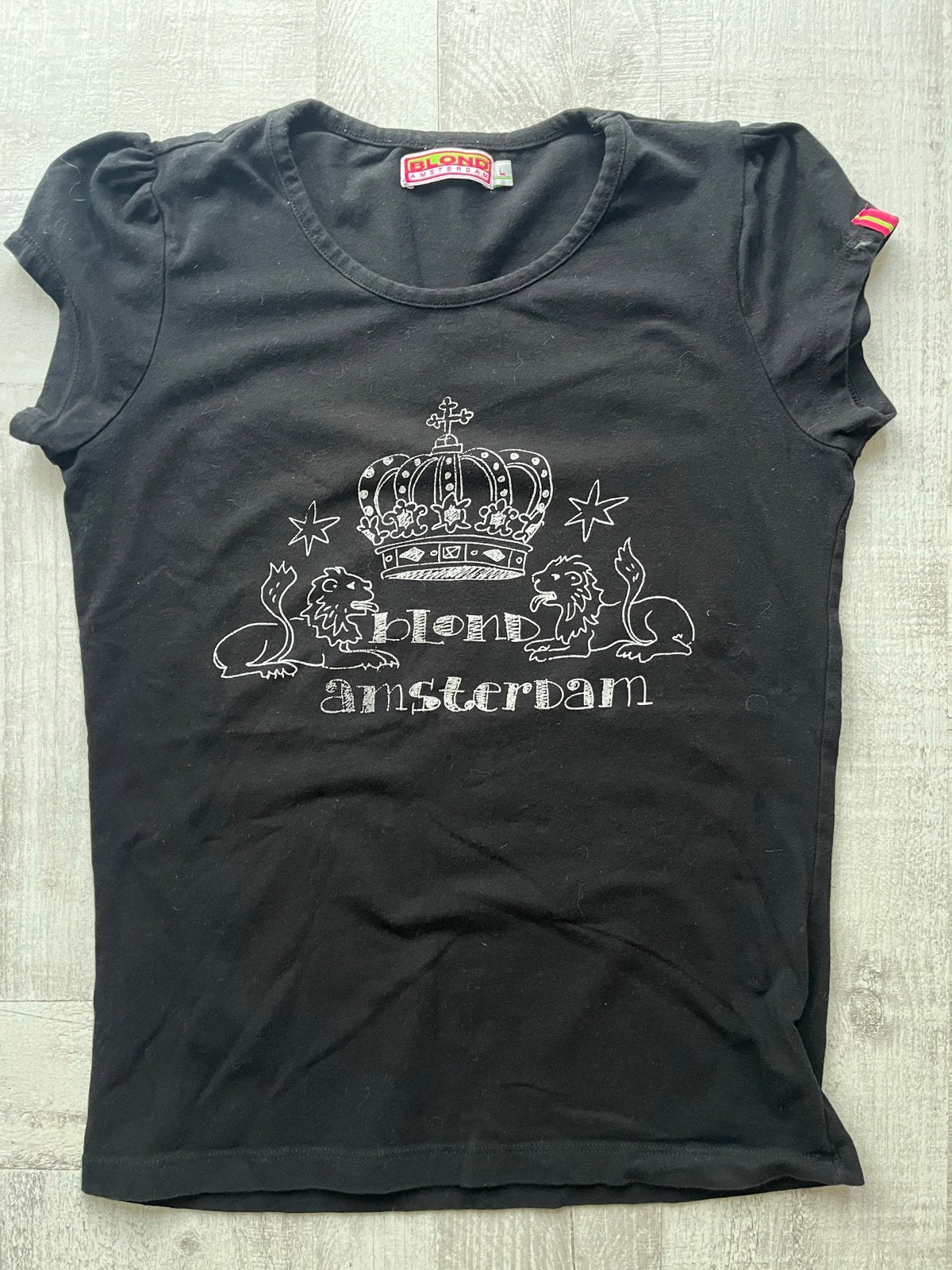 Blond Amsterdam Zwart T-shirt Maat L, Kleding | Dames, Zwart, Maat 42/44 (L), Ophalen of Verzenden, Zo goed als nieuw