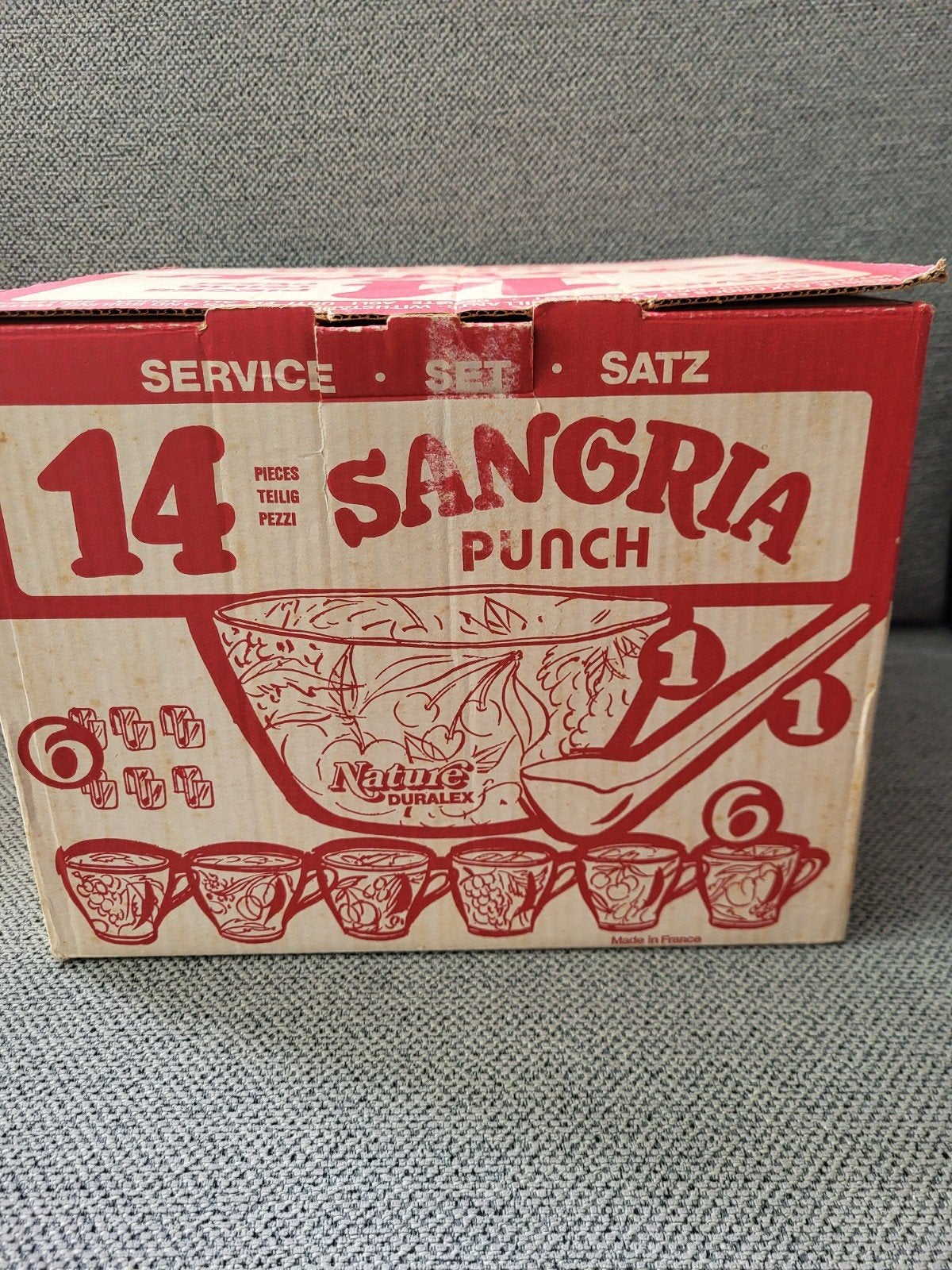 14 delige Sangria/ Punch bowl set., Ophalen of Verzenden, Glas, Overige stijlen