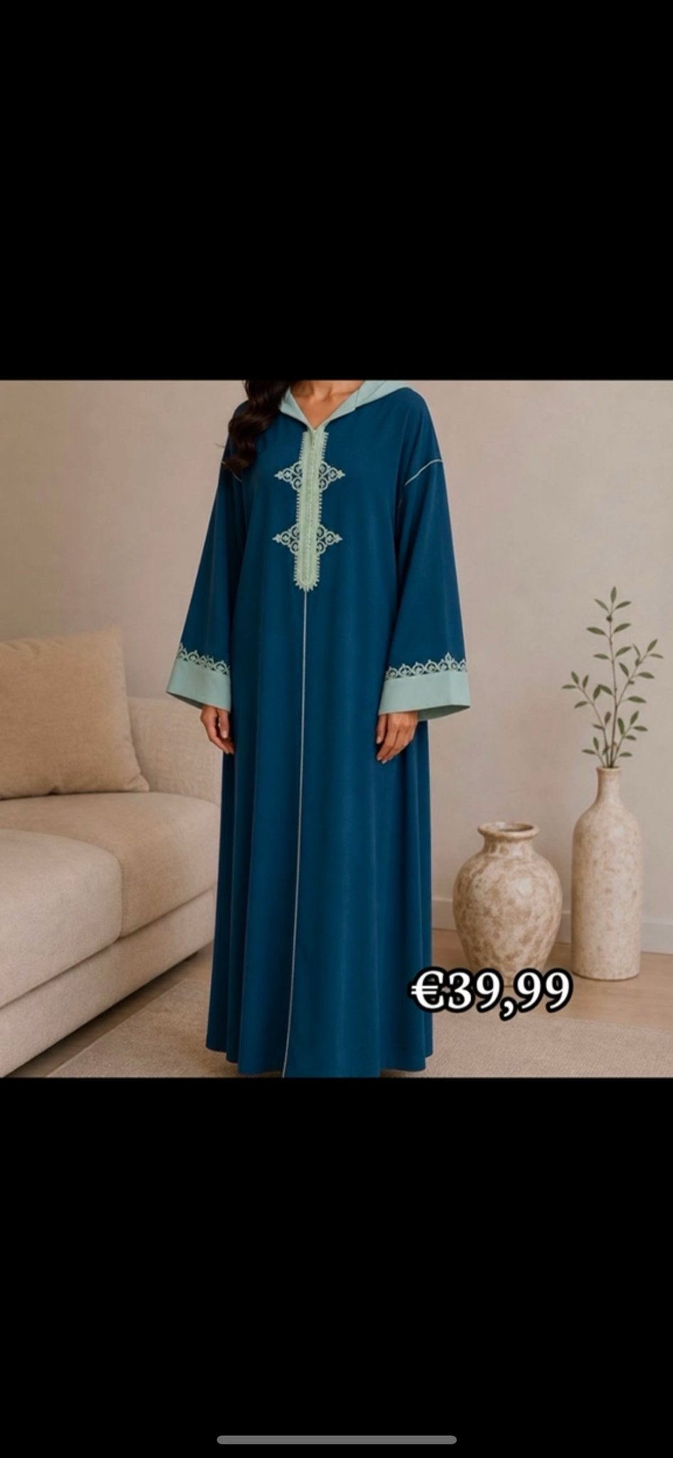Jellabas NIEUW verschillende maten, Blauw, Nieuw, Onder de knie, Ophalen